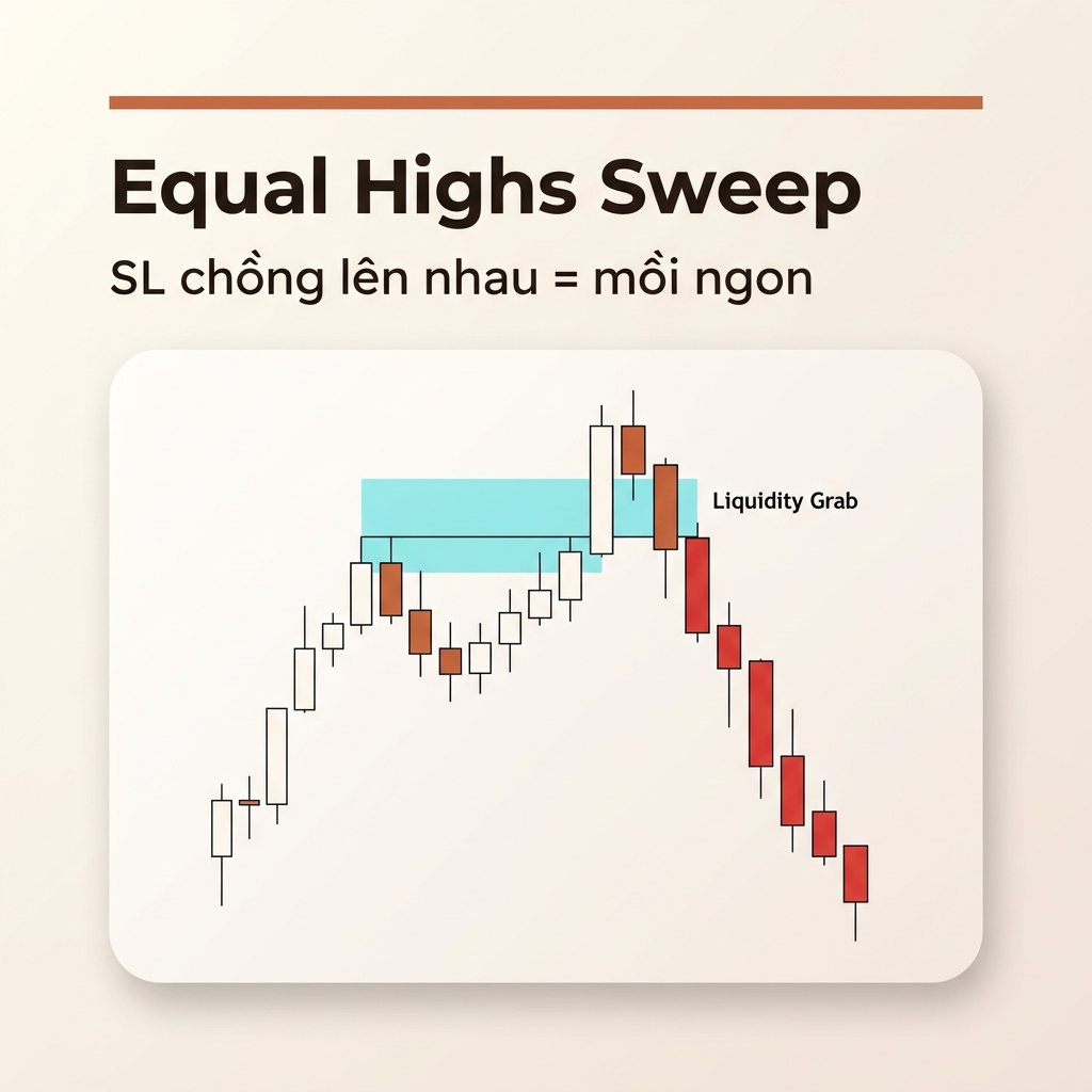Equal highs swept then reverse