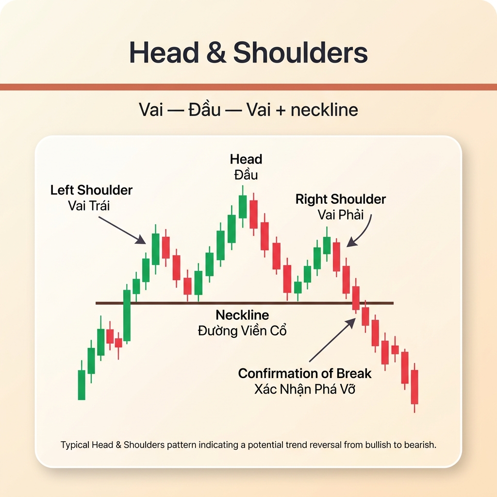 Head & Shoulders — Vai — Đầu — Vai + neckline